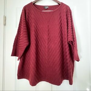 A.N.A Chevron Pattern Dolman Sweater -1X